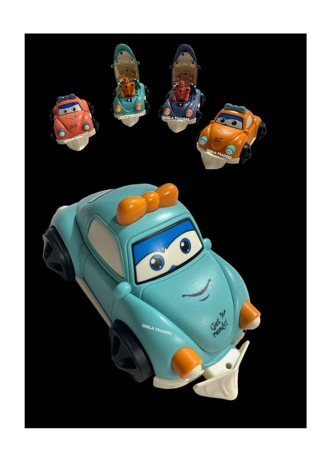 DISILA TRADERS Present Push and go Transforming (Deformation) car Toys/Robot Transforming Friction car Toys for Kids, Boys and Girls (Random Colors and Design - Pack of 1) - Image 1